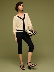 Black Tailored Capri Trousers - Image 1 of 6