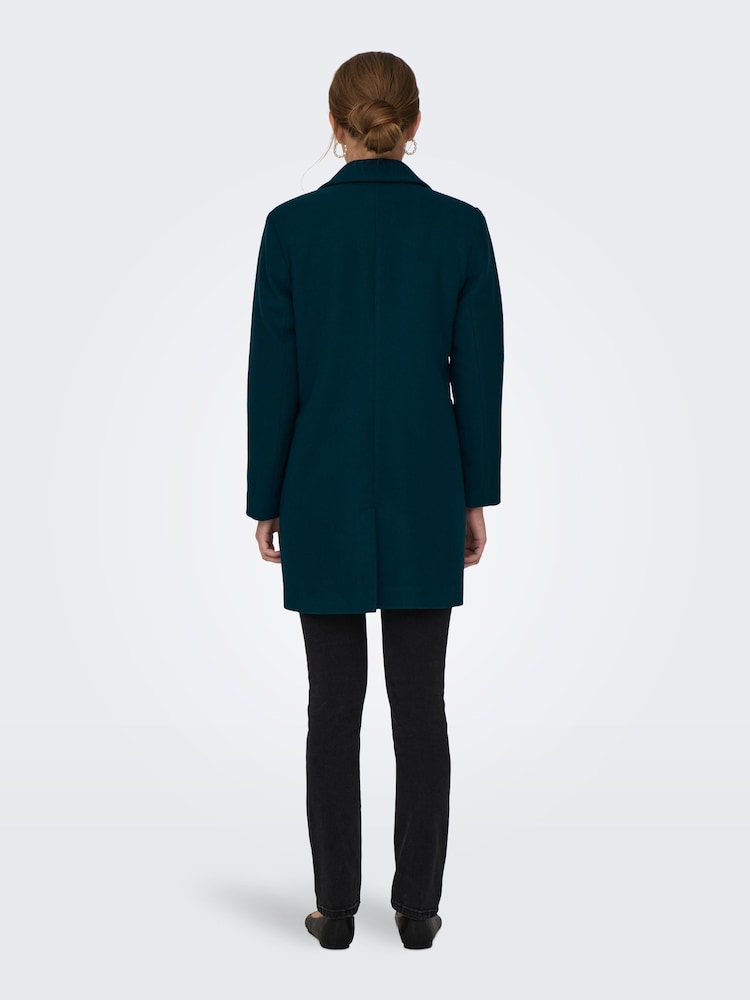 ONLY Green Tailored Button Up Smart Coat - Image 2 of 5 ONLY Green Tailored Button Up Smart Coat - Image 2 of 5