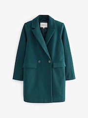 ONLY Green Tailored Button Up Smart Coat - Image 5 of 5