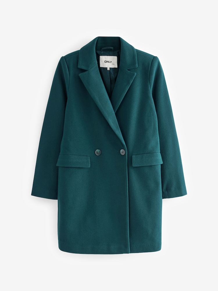 ONLY Green Tailored Button Up Smart Coat - Image 5 of 5 ONLY Green Tailored Button Up Smart Coat - Image 5 of 5