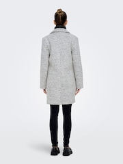 ONLY Grey Boucle Wool Blend Tailored Coat - Image 2 of 5