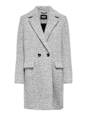 ONLY Grey Boucle Wool Blend Tailored Coat - Image 5 of 5