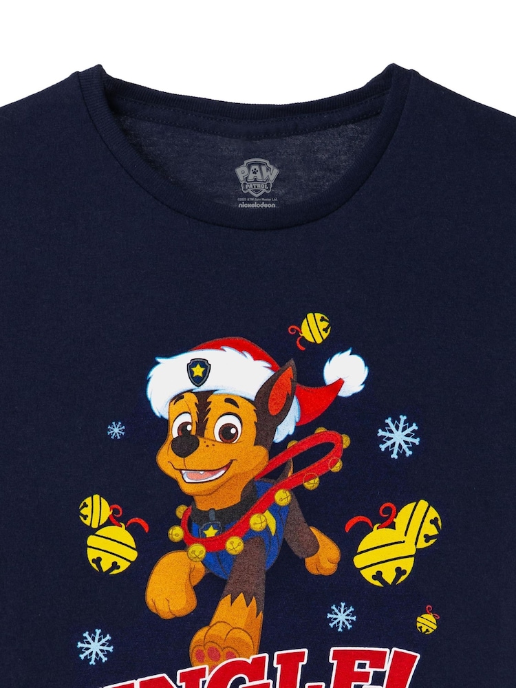 Vanilla Underground Blue Paw Patrol Boys Christmas 100% Cotton T-Shirt - Image 2 of 5