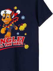 Vanilla Underground Blue Paw Patrol Boys Christmas 100% Cotton T-Shirt - Image 3 of 5