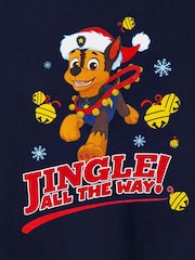 Vanilla Underground Blue Paw Patrol Boys Christmas 100% Cotton T-Shirt - Image 5 of 5