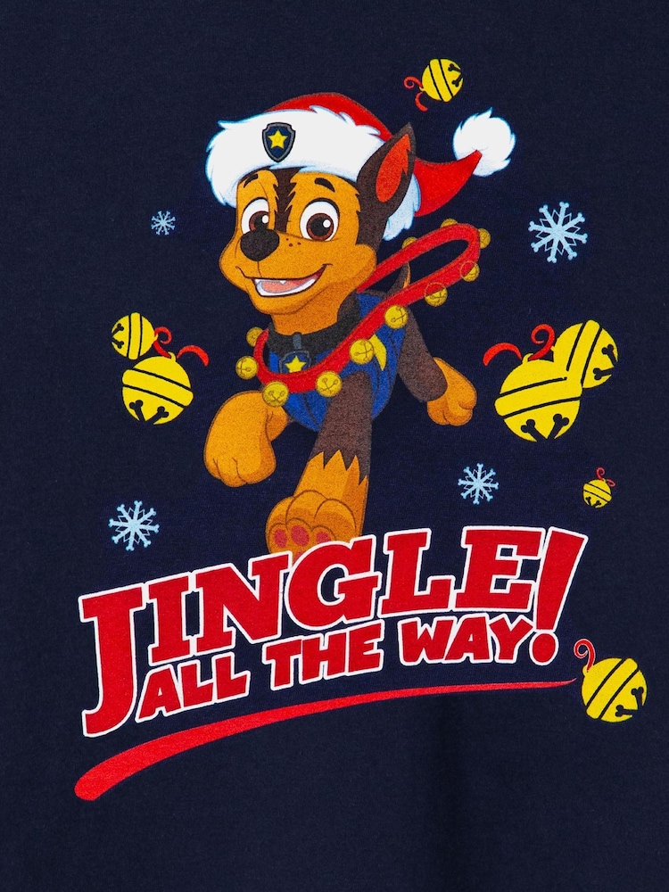 Vanilla Underground Blue Paw Patrol Boys Christmas 100% Cotton T-Shirt - Image 5 of 5