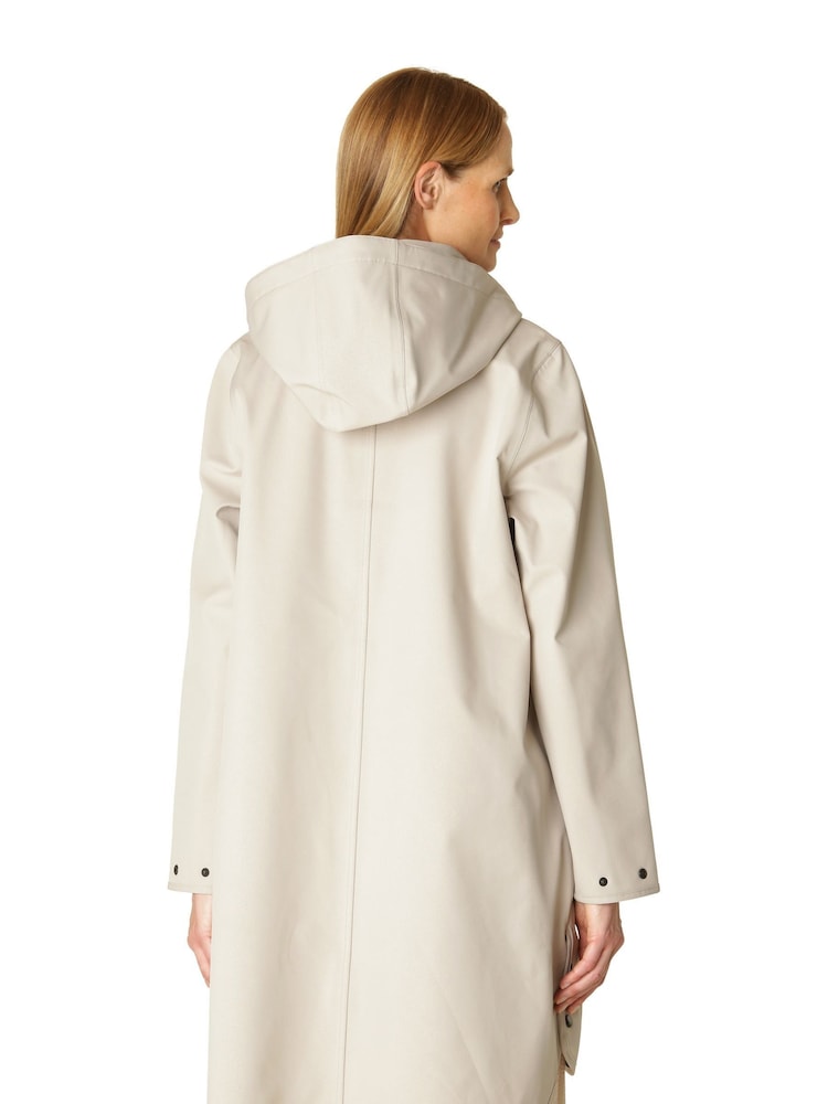 Kremowy - Wodoodporny płaszcz przeciwdeszczowy Ilse Jacobsen, trapezowy typu softshell - Image 3 of 6