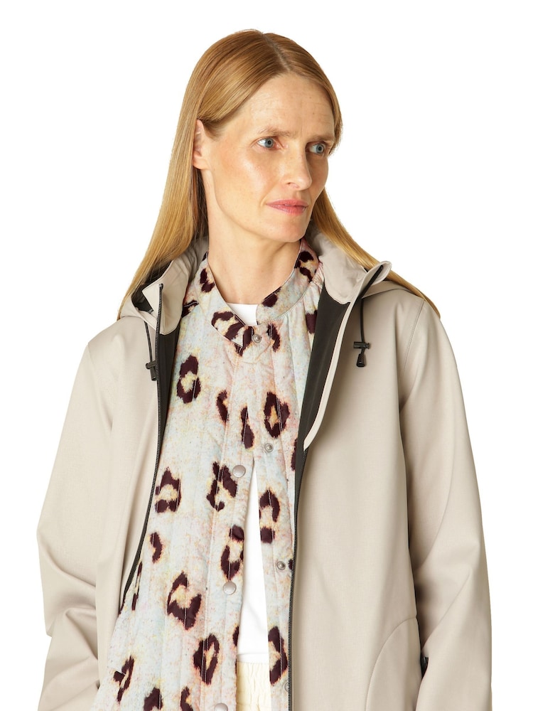 Kremowy - Wodoodporny płaszcz przeciwdeszczowy Ilse Jacobsen, trapezowy typu softshell - Image 4 of 6