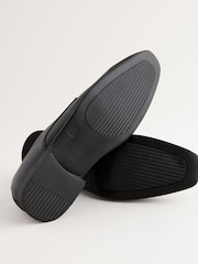 Black Slim Square Embossed Derby Shoes - Image 6 of 6