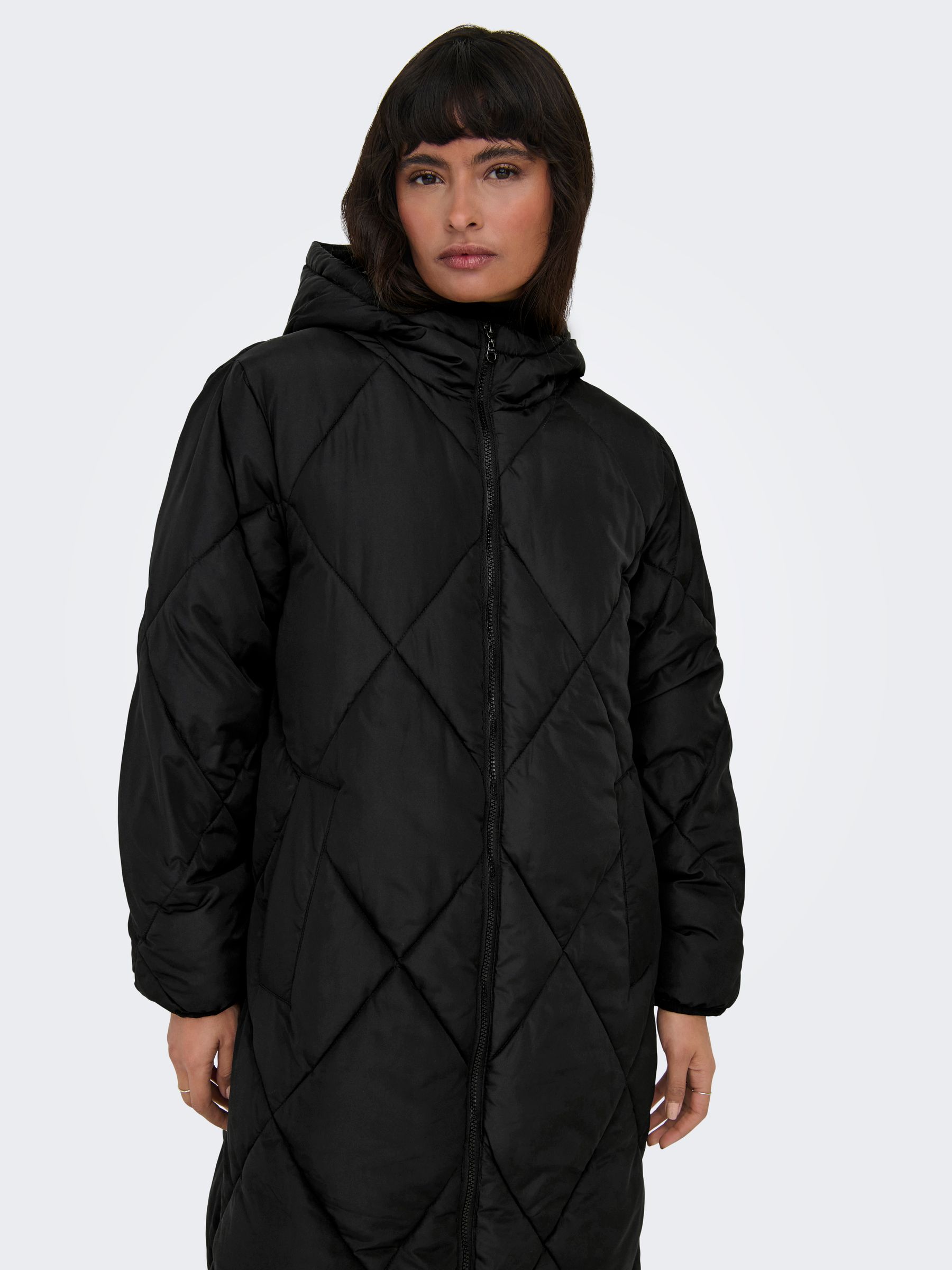 Only quilted longline padded jacket top