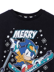 Vanilla Underground Black Sonic Boys Christmas 100% Cotton T-Shirt - Image 2 of 5