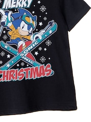 Vanilla Underground Black Sonic Boys Christmas 100% Cotton T-Shirt - Image 3 of 5