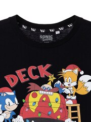 Vanilla Underground Black Sonic Mens Xmas 100% Cotton T-Shirt - Image 2 of 5