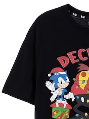 Vanilla Underground Black Sonic Mens Xmas 100% Cotton T-Shirt - Image 3 of 5