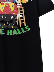 Vanilla Underground Black Sonic Mens Xmas 100% Cotton T-Shirt - Image 4 of 5