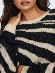 ONLY Black Jacquard Print Eyelash Knit Jumper - Image 5 of 6