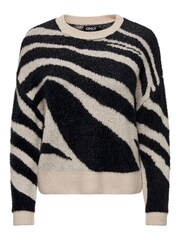 ONLY Black Jacquard Print Eyelash Knit Jumper - Image 6 of 6