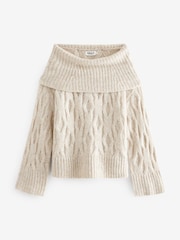 ONLY Cream Long Sleeve High Neck Chunky Cosy Cable Knitted Jumper - Image 5 of 6