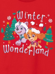 Vanilla Underground Red Paw Patrol Girls Christmas 100% Cotton T-Shirt - Image 5 of 5