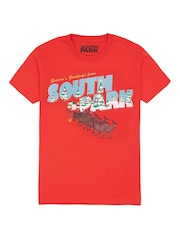 Vanilla Underground Red South Park Mens Xmas 100% Cotton T-Shirt - Image 1 of 5