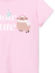 Vanilla Underground Pink Pusheen Girls Christmas 100% Cotton T-Shirt - Image 3 of 5