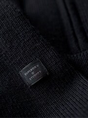 Superdry Black Merino Quarter Zip Jumper - Image 5 of 6