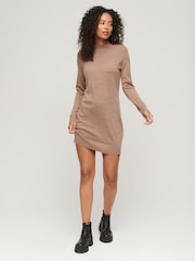 Superdry Brown Merino Knit Dress - Image 2 of 6