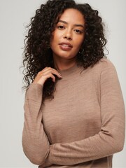 Superdry Brown Merino Knit Dress - Image 3 of 6