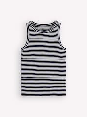 Boden Blue Ribbed Cotton Vest - Image 6 of 6
