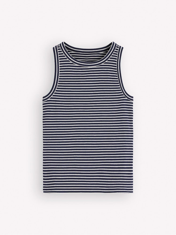 Boden Blue Ribbed Cotton Vest - Image 6 of 6 Boden Blue Ribbed Cotton Vest - Image 6 of 6