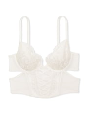 Victoria's Secret White Coconut Longline Boho Floral Bra - Image 3 of 3