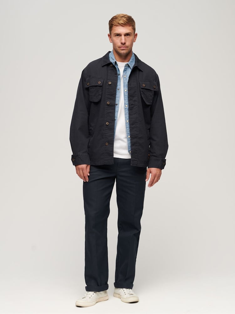Superdry Black 100% Cotton Military Overshirt Jacket - Image 2 of 6