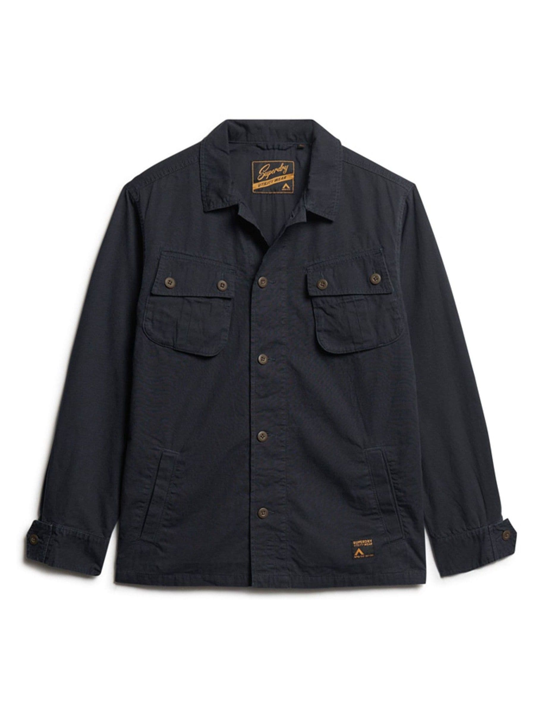 Buy Superdry Black 100% Cotton Military Overshirt Jacket from Next  Luxembourg