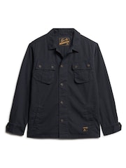 Superdry Black 100% Cotton Military Overshirt Jacket - Image 4 of 6