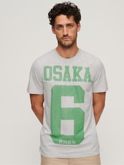 Superdry Grey Osaka 6 Marl Standard T-Shirt - Image 1 of 6