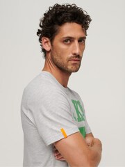Superdry Grey Osaka 6 Marl Standard T-Shirt - Image 3 of 6