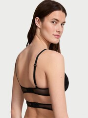 Victoria's Secret Black Longline Boho Floral Bra - Image 2 of 4