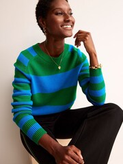 Boden Blue/Green Olivia Merino Jumper - Image 3 of 6