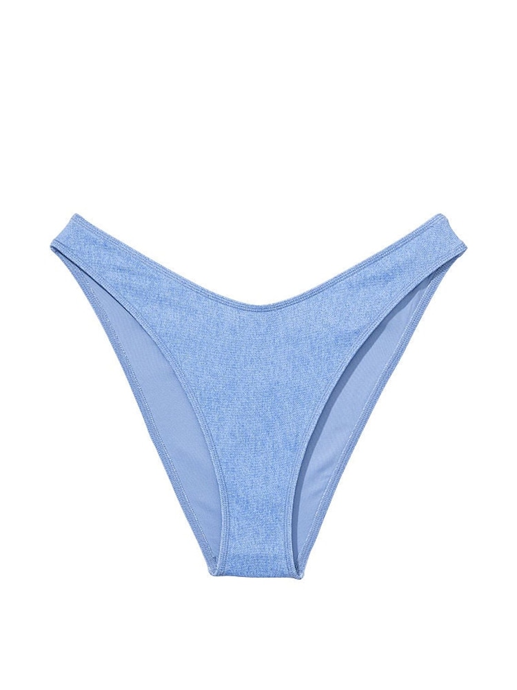 Victoria's Secret PINK Denim Blue Brazilian Bikini Bottom - Image 3 of 3