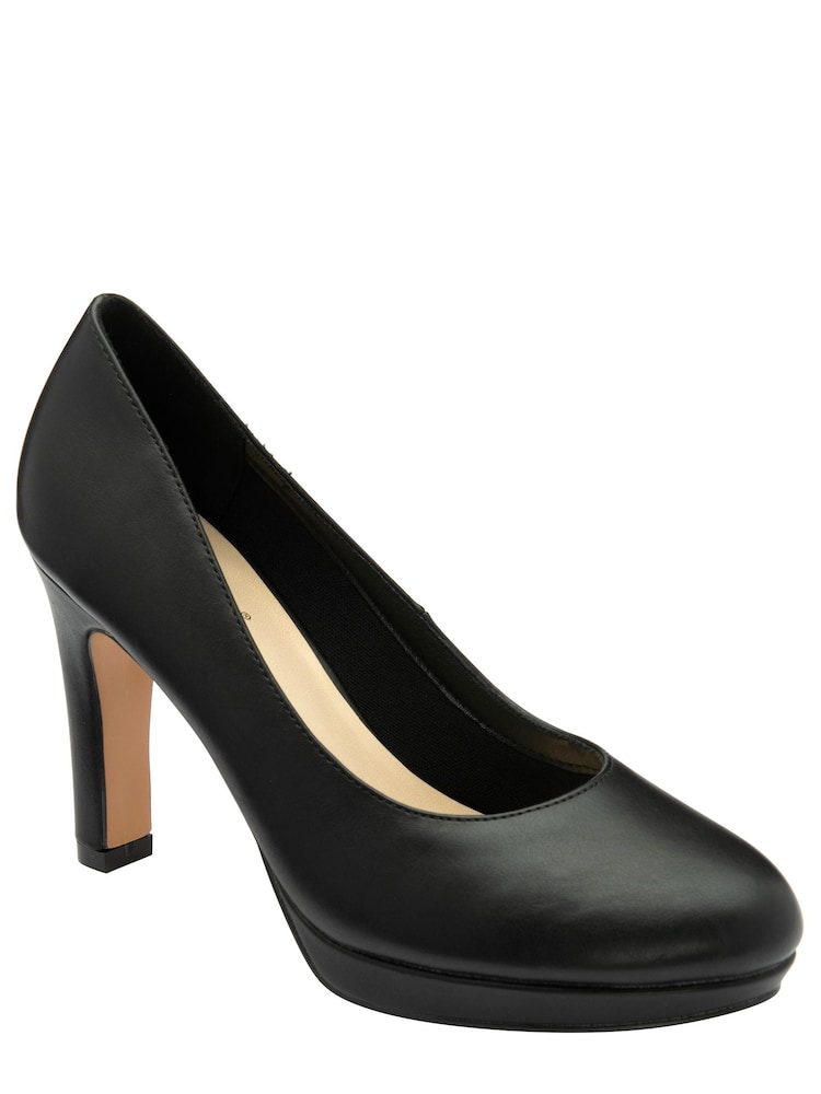 Lotus Black Chrome Round Toe Court Shoes - Image 1 of 4