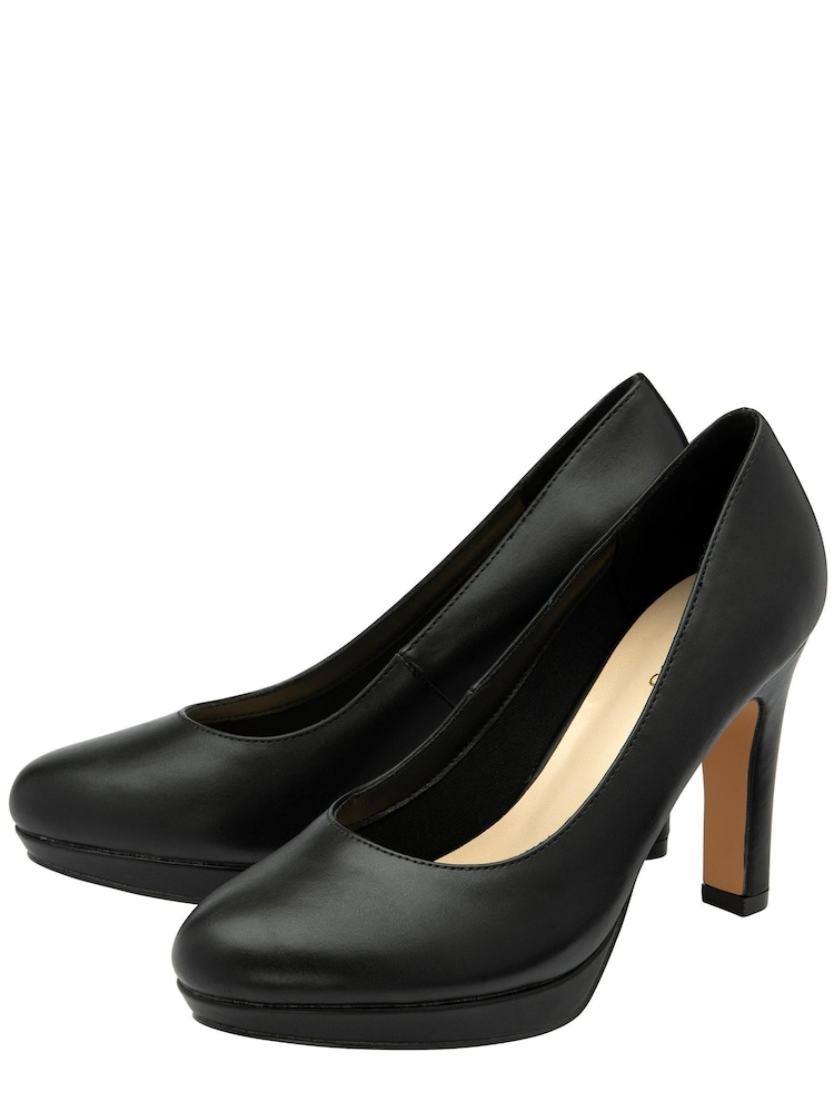 Lotus Black Chrome Round Toe Court Shoes - Image 2 of 4