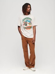 Superdry Cream Cream Travel Postcard Graphic T-Shirt - Image 3 of 6