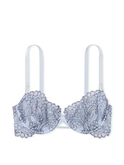 Victoria's Secret Blue Faded Denim Unlined Balcony Boho Floral Bra - Image 3 of 3
