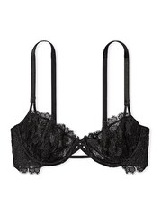 Victoria's Secret Black Unlined Balcony Boho Floral Bra - Image 3 of 3