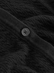 Clarks Black Senior Girls School Longline Cable Cardigan - Image 9 of 9
