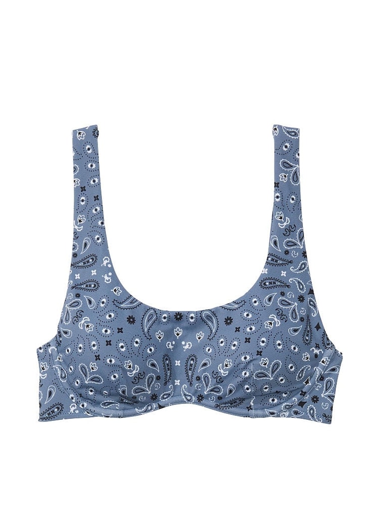 Victoria's Secret PINK Midnight Navy Blue Bandana Wired Bikini Top - Image 3 of 3