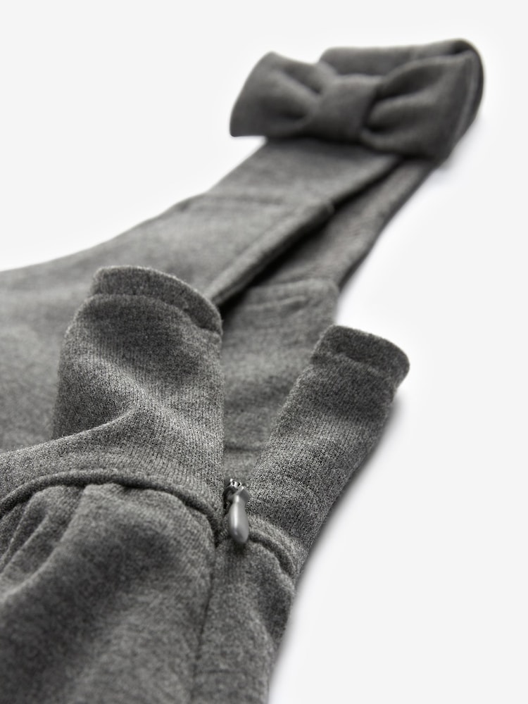 Clarks Grey Girls Frill Ponte School Pinafore Dress - Image 10 of 10