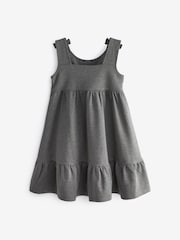 Clarks Grey Girls Frill Ponte School Pinafore Dress - Image 8 of 10