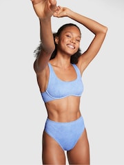 Victoria's Secret PINK Denim Blue High Waisted Bikini Bottom - Image 1 of 2