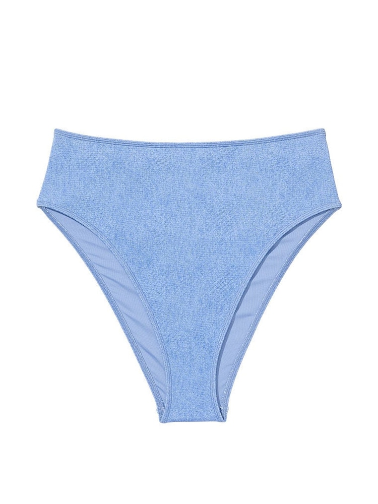 Victoria's Secret PINK Denim Blue High Waisted Bikini Bottom - Image 2 of 2